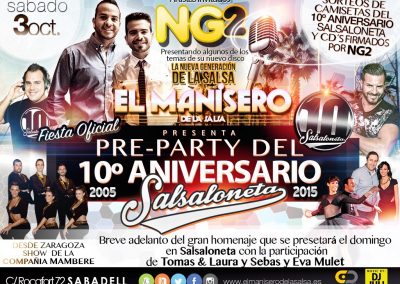 Pre-Party Salsaloneta en Manisero con NG2 2015